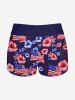 Patriotic American Flag Hibiscus Flower Print Matching Outfit For Couples -  