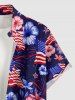 Patriotic American Flag Hibiscus Flower Print Matching Outfit For Couples -  