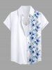 Hibiscus Flower Leaf Print Matching Hawaii Beach Outfit For Couples -  