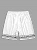 Ships From US Warehouse • Fast Delivery In 2–3 Business Days | Men's Matching Two Piece Co Ord Geometric Print Button Up Short Sleeves Shirt And Drawstring Casual Shorts Set -  