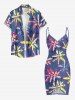 Paréo de plage convertible à imprimé floral hawaïen - Pourpre  2X