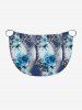 Paréo de plage convertible à imprimé léopard fleuri ombré - Bleu 4X