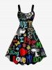 Colorful Letters Dog Heart Paw Print Matching Hawaii Beach Mommy & Me Outfit -  