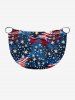 Paréo de plage convertible à imprimé sapin de Noël et drapeau américain patriotique - Bleu profond 4X