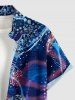 Turtle Coral Flower Print Hawaii Sea Creatures Button Pocket Shirt For Men -  