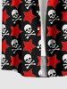 Plus Size Skulls Star Print Button Pocket Shirt For Men - Rouge 6XL