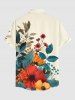 Flower Leaf Branch Print Matching Hawaii Beach Outfit For Couples -  