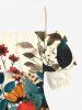 Flower Leaf Branch Print Matching Hawaii Beach Outfit For Couples -  