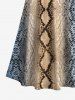 Snake Pattern Geometric Textured Print Matching Hawaii Beach Mommy & Me Outfit -  