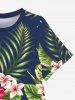 Kid's Tropical Leaf Hibiscus Flower Print Hawaii Dress -  