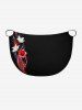 Paréo de plage convertible à imprimé fleurs et étoiles, style hawaïen - Noir 2X
