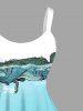 Robe trapèze hawaïenne à imprimé requin et dinosaure grande taille - Pers XXS