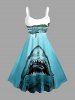 Shark Dinosaur Sea Print Matching Hawaii Beach Outfit For Couples -  