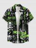 Skull Guitar Print Matching Hawaii Rock and Roll Beach Outfit For Couples -  