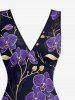 Tenue de plage hawaïenne assortie à imprimé de branches fleuries pour couples - Concorde 
