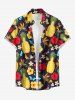 Pineapple Hibiscus Flower Butterfly Print Plus Size Matching Hawaii Beach Outfit For Couples -  