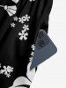 Flower Print Hawaii Wide Leg Jumpsuit -  