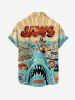 Kid's Shark Seascape Print Hawaii Shirt -  