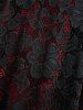 Plus Size Flower Lace Overlay Tied Crisscross Strappy A Line Cami Dress -  