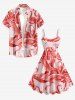 Flamingo Print Hawaii A Line Dress -  