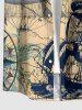 Sailboat Print Hawaii Cruise Button Pocket Shirt For Men -  