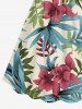 Hibiscus Flower Tropical Leaf Print Matching Hawaii Beach Outfit For Couples -  
