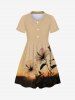 Hibiscus Flower Sunset Print Matching Hawaii Beach Mommy & Me Outfit -  
