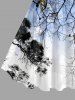 Tree Branch Sky Print Hawaii A Line Dress -  