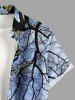 Tree Branch Sky Print Hawaii Button Pocket Shirt For Men -  