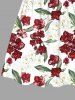 Kid's Tropical Leaf Flower Print Hawaii Dress -  