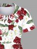 Kid's Tropical Leaf Flower Print Hawaii Dress -  