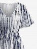 Ethnic Floral Pattern Tribal Print Split Hawaii Midi Dress -  
