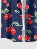 Cherry Print Matching Hawaii Beach Outfit For Couples - Cadetblue 