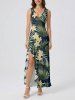 Flower Tropical Leaf Print Matching Hawaii Beach Outfit For Couples -  