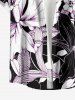 Flowers Leaf Print Plus Size Matching Hawaii Beach Outfit For Couples -  