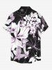 Flowers Leaf Print Plus Size Matching Hawaii Beach Outfit For Couples -  