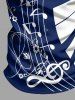 Piano Music Symbol Print Hawaii Zipper Polo Shirt For Men -  