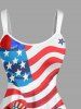 Patriotic American Flag Duck Fireworks Print Hawaii A Line Dress -  
