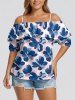Flowers Watercolor Print Matching Hawaii Beach Outfit For Couples -  