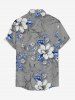 Flower Leaf Print Matching Hawaii Beach Outfit For Couples -  