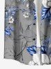 Flower Leaf Print Matching Hawaii Beach Outfit For Couples -  