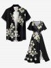 Flowers Print Split Hawaii Midi Dress -  