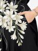 Flowers Print Split Hawaii Midi Dress -  