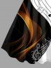 Curve Music Symbol Print Hawaii A Line Dress -  