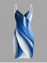 Curve Light Beam 3D Print Convertible Beach Cover -  