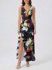 Coconut Tree Tropical Leaf Hibiscus Flower Print Matching Hawaii Beach Outfit For Couples -  
