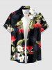 Coconut Tree Tropical Leaf Hibiscus Flower Print Matching Hawaii Beach Outfit For Couples -  