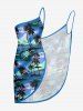 Coconut Tree Sea Hibiscus Flower Print Hawaii Convertible Beach Cover Up -  