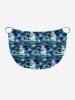 Coconut Tree Sea Hibiscus Flower Print Hawaii Convertible Beach Cover Up -  