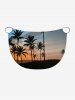 Coconut Tree Ombre Print Convertible Hawaii Beach Cover - Orange S